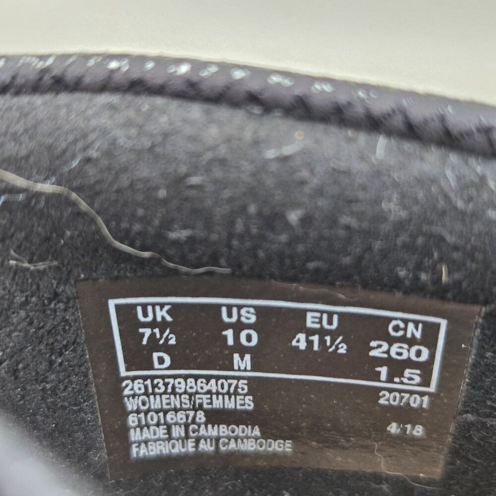 Clarks Ballet Flats Sz 10 Black Embossed Leather Comfort Dressy Ballerina Shoes - Picture 11 of 11